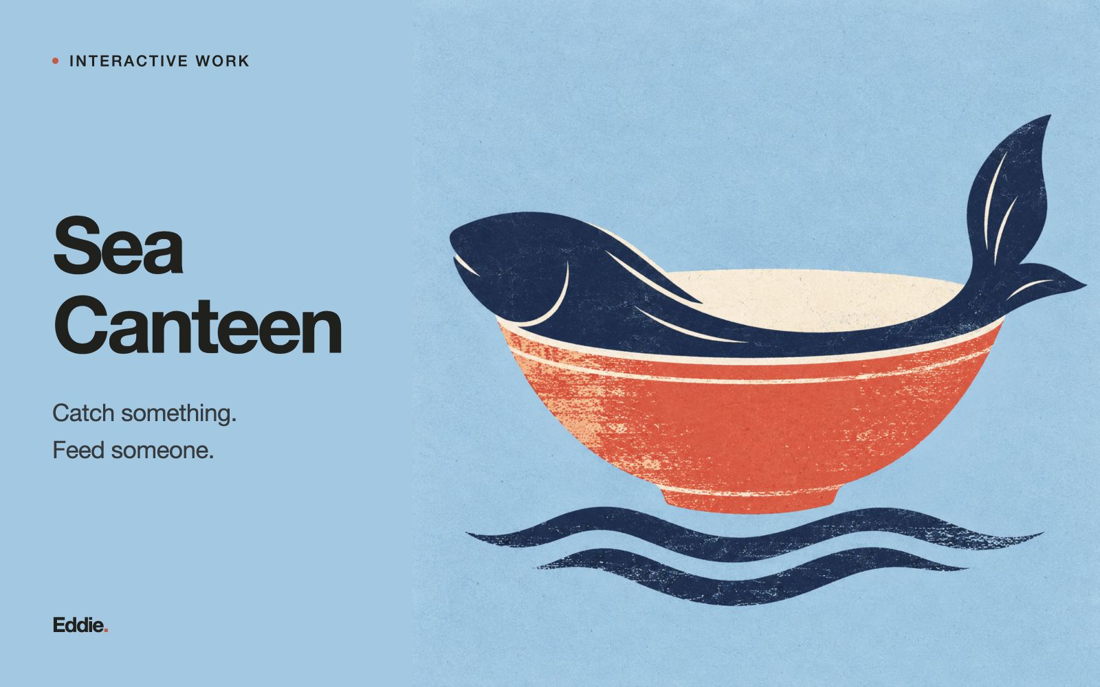Sea Canteen cover artwork · A fish, a bowl, and the waves.